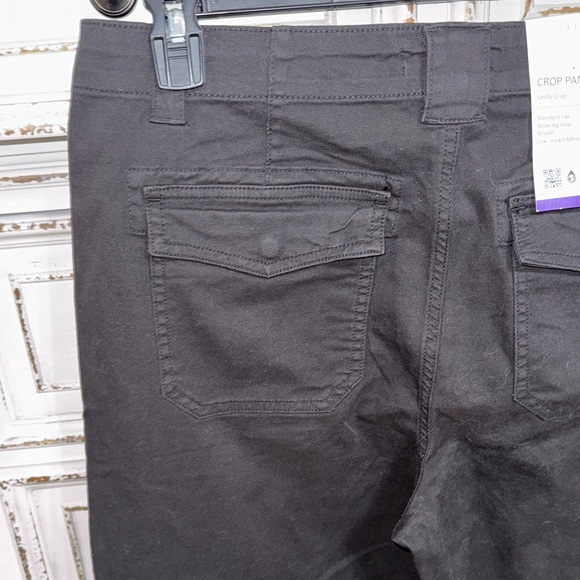 Sanctuary Crop Wide Leg Traverse Black Utility Pants Size 16 - Picture 5 of 12